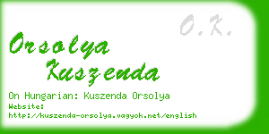 orsolya kuszenda business card